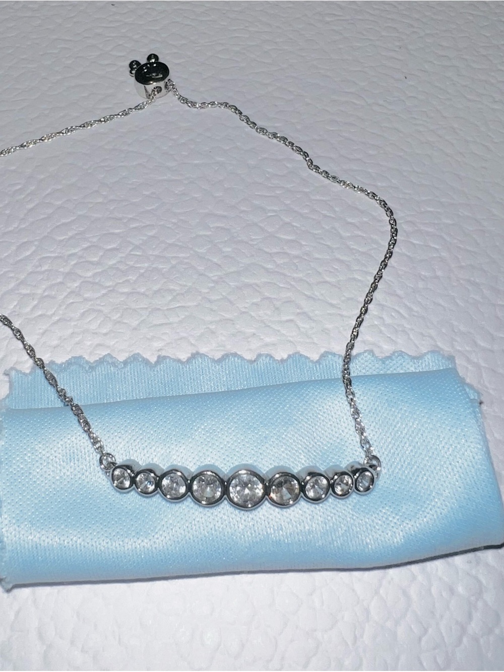 Kate Spade bezel-set crystal slider bracelet. 26 cm